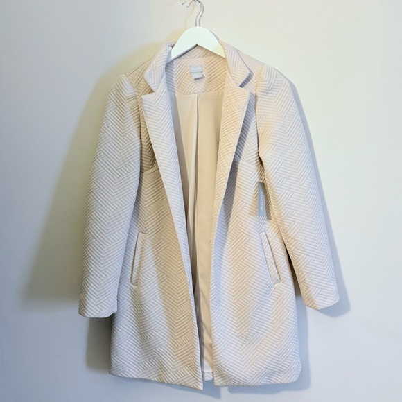 NWT Chevron Textured Knit Boyfriend Blazer - Picture 2 of 7